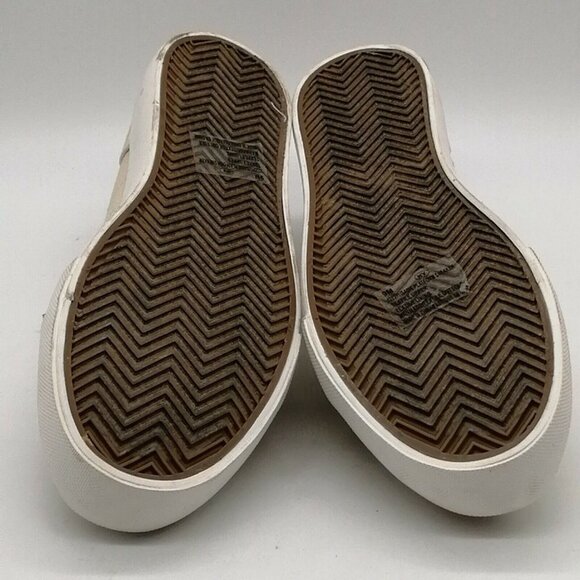 Maurices Womens Sneaker Beige Canvas Lace Up Walking Shoe Platform Round Toe 9 - Picture 4 of 9